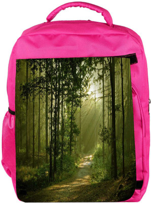 

Snoogg Eco Friendly Canvas Small Trees Designer Backpack Rucksack School Travel Unisex Casual Canvas Bag Bookbag Satchel 5 L Backpack(Pink)