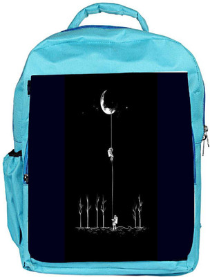 

Snoogg Eco Friendly Canvas Moon Astro Power Backpack Rucksack School Travel Unisex Casual Canvas Bag Bookbag Satchel 5 L Backpack(Blue)