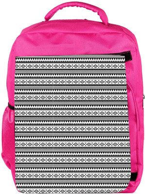 

Snoogg Eco Friendly Canvas Aztec Black And White Backpack Rucksack School Travel Unisex Casual Canvas Bag Bookbag Satchel 5 L Backpack(Pink)