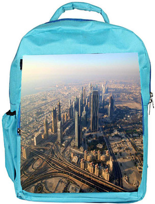 

Snoogg Eco Friendly Canvas City From Top Designer Backpack Rucksack School Travel Unisex Casual Canvas Bag Bookbag Satchel 5 L Backpack(Blue)