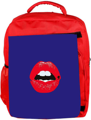

Snoogg Eco Friendly Canvas Red Lips Kiss Backpack Rucksack School Travel Unisex Casual Canvas Bag Bookbag Satchel 5 L Backpack(Red)