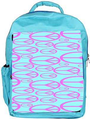 

Snoogg Eco Friendly Canvas Peace Symbol Pattern 2894 Backpack Rucksack School Travel Unisex Casual Canvas Bag Bookbag Satchel 5 L Backpack(Blue)