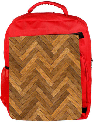 

Snoogg Eco Friendly Canvas Vector Wood Parquet Floor Backpack Rucksack School Travel Unisex Casual Canvas Bag Bookbag Satchel 5 L Backpack(Red)
