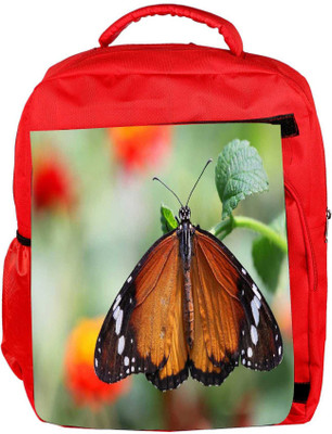 

Snoogg Eco Friendly Canvas Wet Butterfly Designer Backpack Rucksack School Travel Unisex Casual Canvas Bag Bookbag Satchel 5 L Backpack(Red)