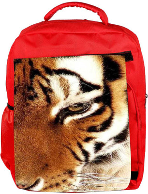 

Snoogg Eco Friendly Canvas Tiger 22 Backpack Rucksack School Travel Unisex Casual Canvas Bag Bookbag Satchel 5 L Backpack(Red)