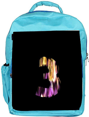

Snoogg Eco Friendly Canvas Flaming 3D Letter Backpack Rucksack School Travel Unisex Casual Canvas Bag Bookbag Satchel 5 L Backpack(Blue)