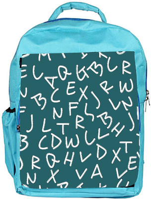 

Snoogg Eco Friendly Canvas Alphabets Designer Backpack Rucksack School Travel Unisex Casual Canvas Bag Bookbag Satchel 5 L Backpack(Blue)