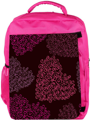 

Snoogg Eco Friendly Canvas Pink Heart Designer Backpack Rucksack School Travel Unisex Casual Canvas Bag Bookbag Satchel 5 L Backpack(Pink)