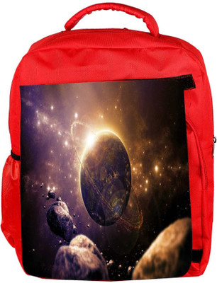 

Snoogg Eco Friendly Canvas Abstract Planet Designer Backpack Rucksack School Travel Unisex Casual Canvas Bag Bookbag Satchel 5 L Backpack(Red)