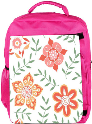 

Snoogg Eco Friendly Canvas Colorful Floral Seamless Pattern In Cartoon Style Seamless Pattern Backpack Rucksack School Travel Unisex Casual Canvas Bag Bookbag Satchel 5 L Backpack(Pink)