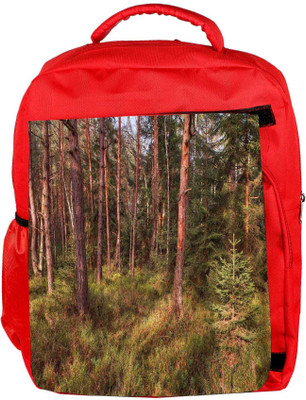 

Snoogg Eco Friendly Canvas Abstract Trees Designer Backpack Rucksack School Travel Unisex Casual Canvas Bag Bookbag Satchel 5 L Backpack(Red)