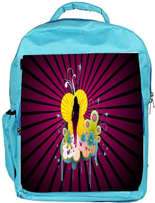 

Snoogg Eco Friendly Canvas Black Lady Designer Backpack Rucksack School Travel Unisex Casual Canvas Bag Bookbag Satchel 5 L Backpack(Blue)