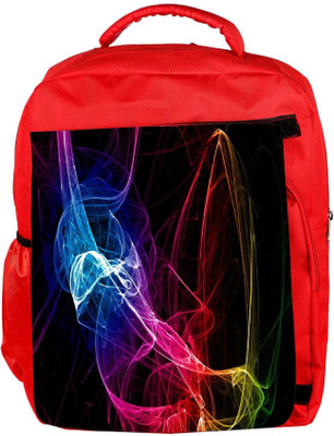 

Snoogg Eco Friendly Canvas Neon Smoke Designer Backpack Rucksack School Travel Unisex Casual Canvas Bag Bookbag Satchel 5 L Backpack(Red)