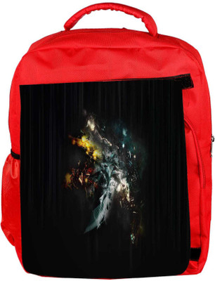 

Snoogg Eco Friendly Canvas Multicolor Abstract Design Designer Backpack Rucksack School Travel Unisex Casual Canvas Bag Bookbag Satchel 5 L Backpack(Red)