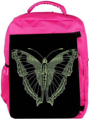 

Snoogg Eco Friendly Canvas Bright Butterfly On Black Bacground Backpack Rucksack School Travel Unisex Casual Canvas Bag Bookbag Satchel 5 L Backpack(Pink)