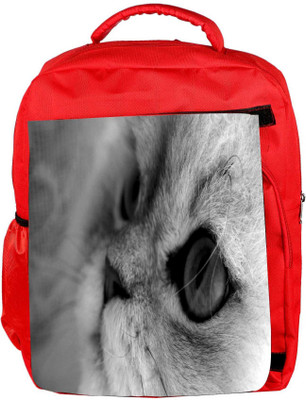 

Snoogg Eco Friendly Canvas Garcya Cat Eye Designer Backpack Rucksack School Travel Unisex Casual Canvas Bag Bookbag Satchel 5 L Backpack(Red)