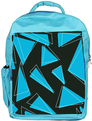 

Snoogg Eco Friendly Canvas Blue Pieces Of Triangle Designer Backpack Rucksack School Travel Unisex Casual Canvas Bag Bookbag Satchel 5 L Backpack(Blue)