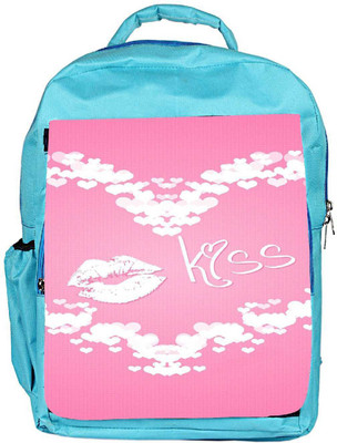 

Snoogg Eco Friendly Canvas Pink Kiss Designer Backpack Rucksack School Travel Unisex Casual Canvas Bag Bookbag Satchel 5 L Backpack(Blue)