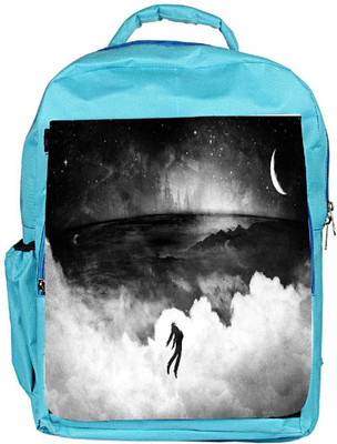 

Snoogg Eco Friendly Canvas Evil Man Designer Backpack Rucksack School Travel Unisex Casual Canvas Bag Bookbag Satchel 5 L Backpack(Blue)