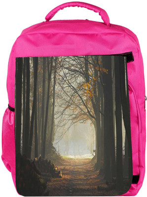 

Snoogg Eco Friendly Canvas Cutting The Forest Designer Backpack Rucksack School Travel Unisex Casual Canvas Bag Bookbag Satchel 5 L Backpack(Pink)