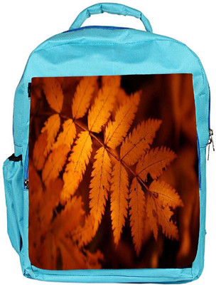 

Snoogg Eco Friendly Canvas Orange Leaves Designer Backpack Rucksack School Travel Unisex Casual Canvas Bag Bookbag Satchel 5 L Backpack(Blue)