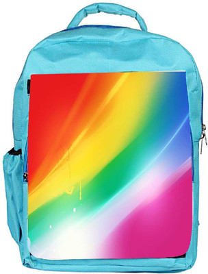 

Snoogg Eco Friendly Canvas Rainbow Color Designer Backpack Rucksack School Travel Unisex Casual Canvas Bag Bookbag Satchel 5 L Backpack(Blue)