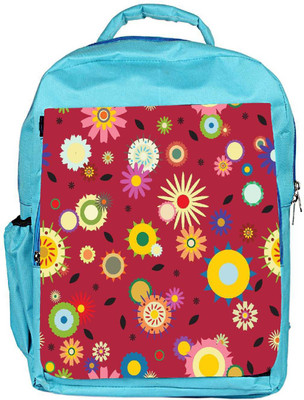 

Snoogg Eco Friendly Canvas White Leaves Black Designer Backpack Rucksack School Travel Unisex Casual Canvas Bag Bookbag Satchel 5 L Backpack(Blue)