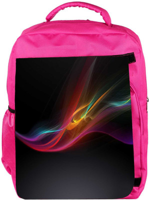 

Snoogg Eco Friendly Canvas Black Background Design Designer Backpack Rucksack School Travel Unisex Casual Canvas Bag Bookbag Satchel 5 L Backpack(Pink)