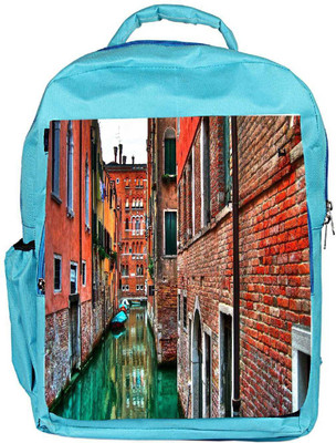

Snoogg Eco Friendly Canvas Lake Side Houses Designer Backpack Rucksack School Travel Unisex Casual Canvas Bag Bookbag Satchel 5 L Backpack(Blue)
