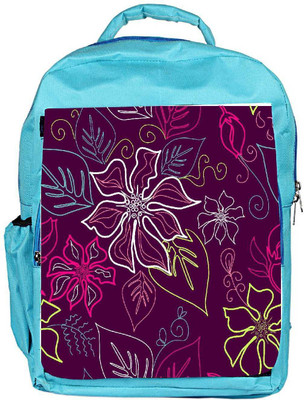 

Snoogg Eco Friendly Canvas Seamless Aloha Pattern Backpack Rucksack School Travel Unisex Casual Canvas Bag Bookbag Satchel 5 L Backpack(Blue)