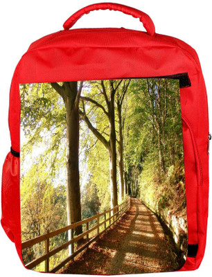 

Snoogg Eco Friendly Canvas Walking Pathway Designer Backpack Rucksack School Travel Unisex Casual Canvas Bag Bookbag Satchel 5 L Backpack(Red)