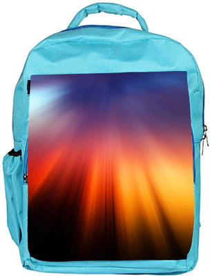 

Snoogg Eco Friendly Canvas Pattern Rays Designer Backpack Rucksack School Travel Unisex Casual Canvas Bag Bookbag Satchel 5 L Backpack(Blue)