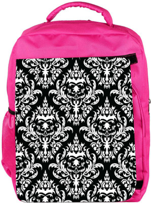 

Snoogg Eco Friendly Canvas Mix Pattern White Designer Backpack Rucksack School Travel Unisex Casual Canvas Bag Bookbag Satchel 5 L Backpack(Pink)