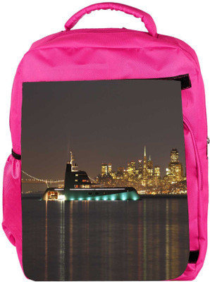 

Snoogg Eco Friendly Canvas Big Samreen Designer Backpack Rucksack School Travel Unisex Casual Canvas Bag Bookbag Satchel 5 L Backpack(Pink)