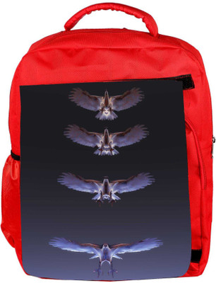 

Snoogg Eco Friendly Canvas Eagles Backpack Rucksack School Travel Unisex Casual Canvas Bag Bookbag Satchel 5 L Backpack(Red)