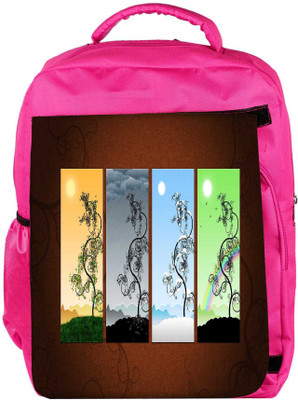 

Snoogg Eco Friendly Canvas Colrful Apttern Image Designer Backpack Rucksack School Travel Unisex Casual Canvas Bag Bookbag Satchel 5 L Backpack(Pink)
