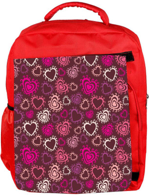 

Snoogg Eco Friendly Canvas Multivolor Hearts Designer Backpack Rucksack School Travel Unisex Casual Canvas Bag Bookbag Satchel 5 L Backpack(Red)