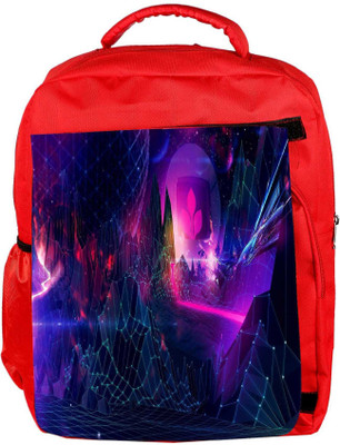 

Snoogg Eco Friendly Canvas Polygon Field Designer Backpack Rucksack School Travel Unisex Casual Canvas Bag Bookbag Satchel 5 L Backpack(Red)
