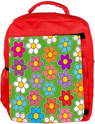 

Snoogg Eco Friendly Canvas Seamless Floral Pattern Flowers Texture Daisy Backpack Rucksack School Travel Unisex Casual Canvas Bag Bookbag Satchel 5 L Backpack(Red)