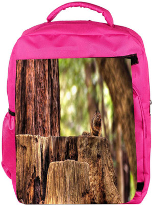 

Snoogg Eco Friendly Canvas Squariril On Wood Designer Backpack Rucksack School Travel Unisex Casual Canvas Bag Bookbag Satchel 5 L Backpack(Pink)
