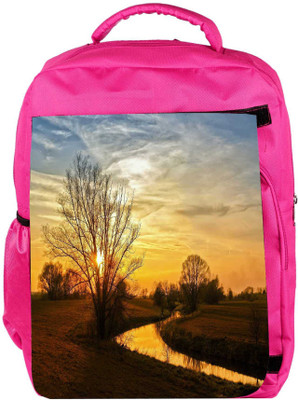 

Snoogg Eco Friendly Canvas Tree With No Leaves Designer Backpack Rucksack School Travel Unisex Casual Canvas Bag Bookbag Satchel 5 L Backpack(Pink)