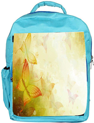 

Snoogg Eco Friendly Canvas Colorful Butterflies Designer Backpack Rucksack School Travel Unisex Casual Canvas Bag Bookbag Satchel 5 L Backpack(Blue)