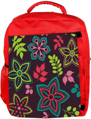 

Snoogg Eco Friendly Canvas Colorful Floral Seamless Pattern In Cartoon Style Seamless Pattern Backpack Rucksack School Travel Unisex Casual Canvas Bag Bookbag Satchel 5 L Backpack(Red)