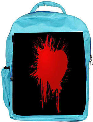 

Snoogg Eco Friendly Canvas Bloody Heart Designer Backpack Rucksack School Travel Unisex Casual Canvas Bag Bookbag Satchel 5 L Backpack(Blue)