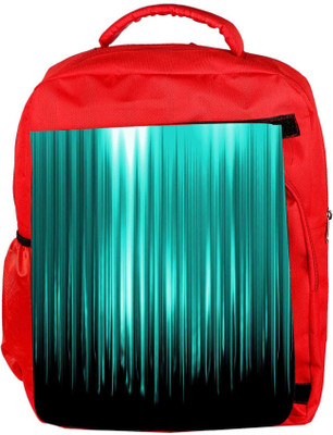 

Snoogg Eco Friendly Canvas Cyan Rays Designer Backpack Rucksack School Travel Unisex Casual Canvas Bag Bookbag Satchel 5 L Backpack(Red)