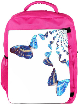 

Snoogg Eco Friendly Canvas Kaleidoscopic Butterflies Backpack Rucksack School Travel Unisex Casual Canvas Bag Bookbag Satchel 5 L Backpack(Pink)