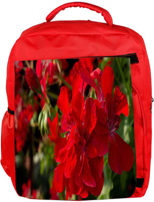 

Snoogg Eco Friendly Canvas Red Floral Designer Backpack Rucksack School Travel Unisex Casual Canvas Bag Bookbag Satchel 5 L Backpack(Red)