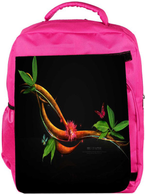 

Snoogg Eco Friendly Canvas Abstract Tree Branch Designer Backpack Rucksack School Travel Unisex Casual Canvas Bag Bookbag Satchel 5 L Backpack(Pink)