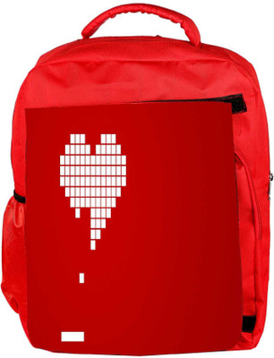 

Snoogg Eco Friendly Canvas Heart Breaking Designer Backpack Rucksack School Travel Unisex Casual Canvas Bag Bookbag Satchel 5 L Backpack(Red)