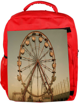 

Snoogg Eco Friendly Canvas County Fair Designer Backpack Rucksack School Travel Unisex Casual Canvas Bag Bookbag Satchel 5 L Backpack(Red)
